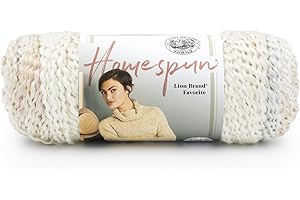Lion Brand Yarn Homespun Yarn, Soft Bulky Yarn for Knitting, Crocheting, and Crafting, 1 pack, Pearls