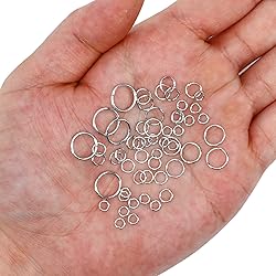 1000Pcs O Ring Connectors Metal Open Jump Rings Set