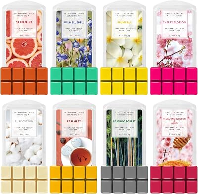 Scented Wax Melts 8 x 2.5 oz Soy Wax Cubes Variety Pack