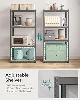 SONGMICS 2 Pack 4-Tier Steel Shelving Unit 520 kg 40 x 80 x 160 cm Grey view 4
