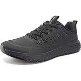 WHITIN Men's Waterproof Food Service Shoes with Zero Drop + Wide Toe Box + Oil Resistant Outsole
