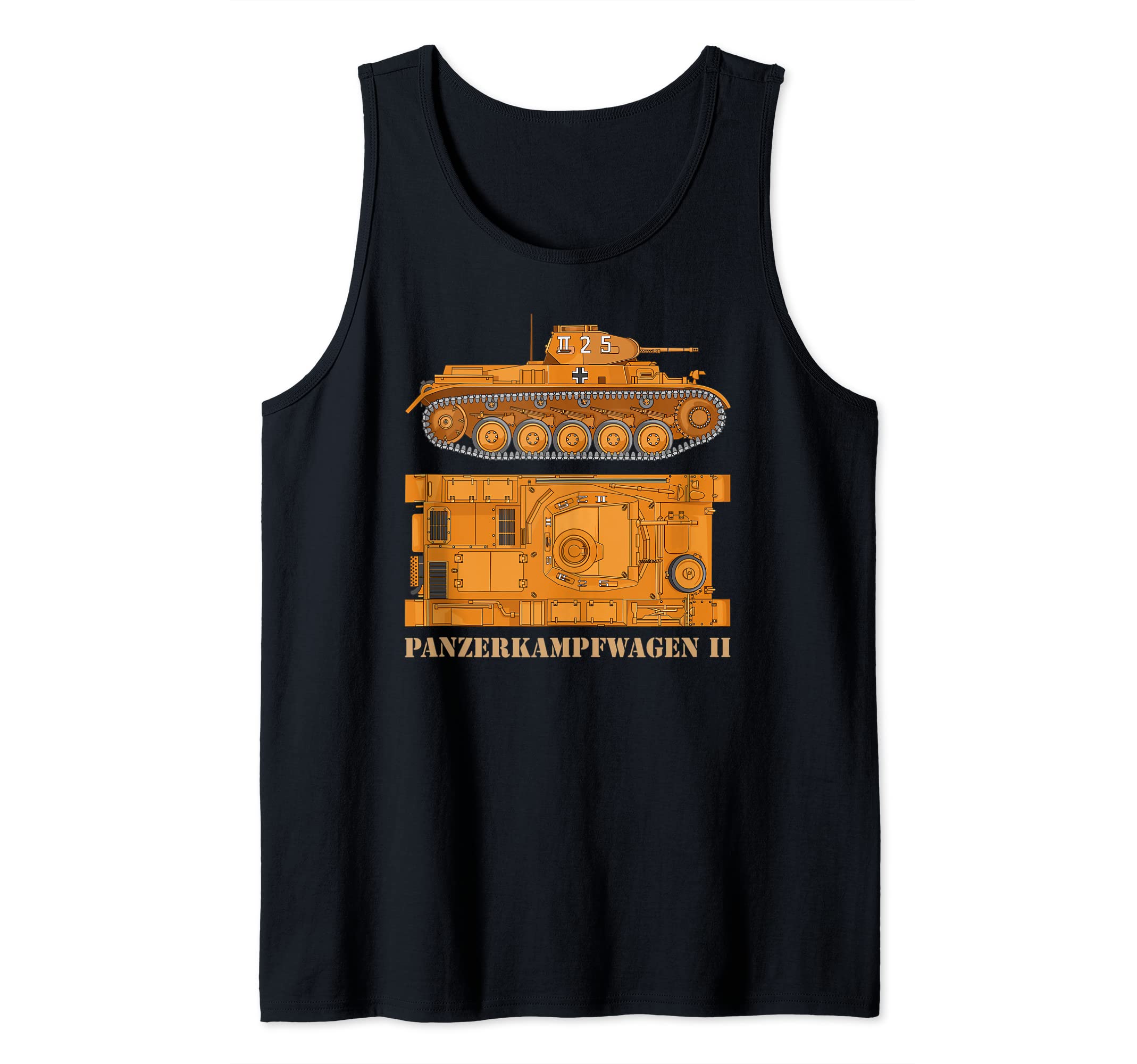 Panzer II 2 German WW2 Panzerkampfwagen II Tank Diagram Tank Top