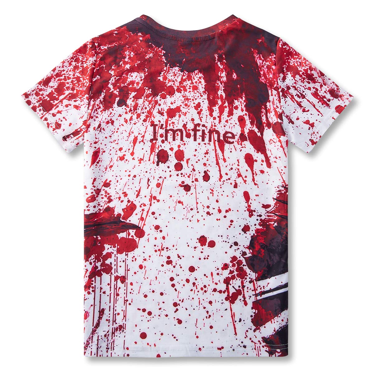 Kids Boys T-Shirts Blood Graphic Printed Funny Halloween Shirts Short Sleeve Tops Classical Round Neck Tees Birthday for 6-8 Years Old