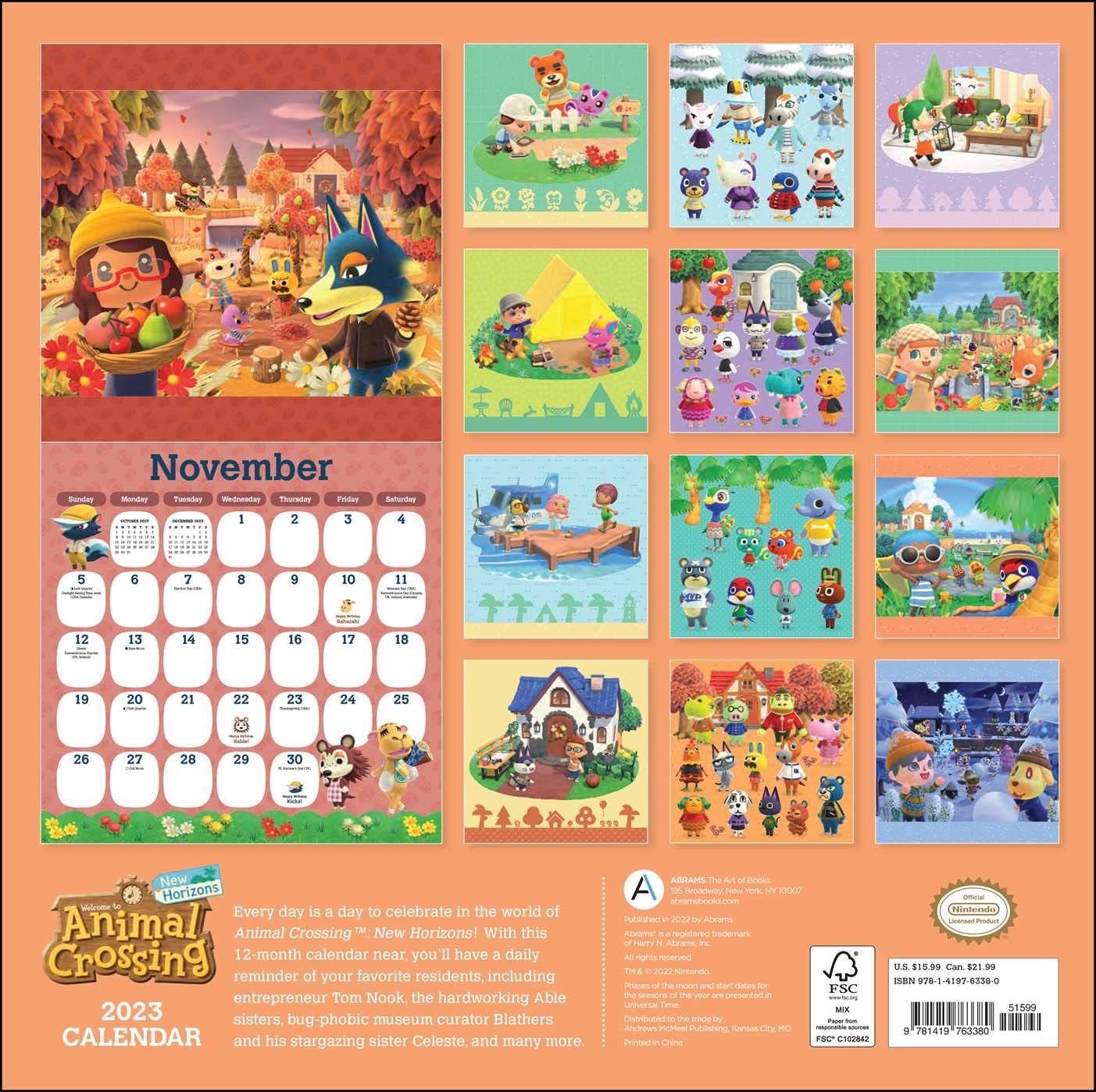 Animal Crossing New Leaf Calendrier 2023 Amazon.com: Animal Crossing: New Horizons 2023 Wall Calendar:  0614234352752: Nintendo: Books