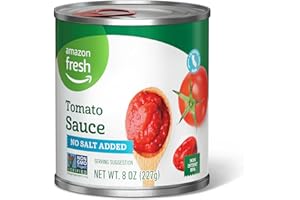 Amazon Fresh, Tomato Sauce, No Salt Added, 8 Oz (Previously Happy Belly, Packaging May Vary)