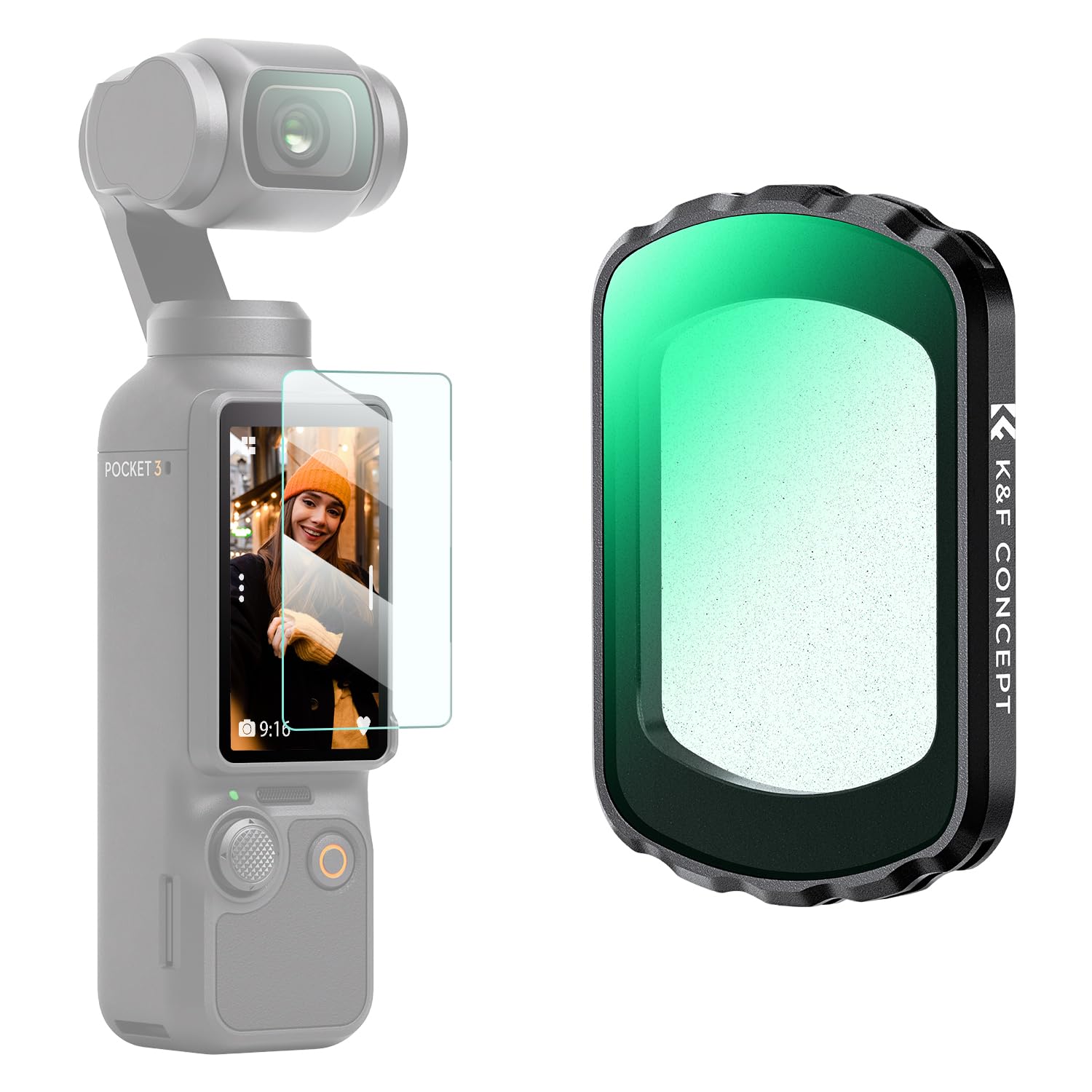 K&F CONCEPT Magnetic Black Diffusion 1/8 Filter for Pocket 3 Mist Creative Filter Beauty Soft Filters Compatible with DJI Osmo Pocket 3 Creator Combo Camera — image 1