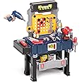 Tool Bench for Toddler and Kids Tool Bench,Kids Tool Set,Pretend Play Construction Toys Kit with Tool Bag, Easy to Assemble a
