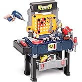Tool Bench for Toddler and Kids Tool Bench,Kids Tool Set,Pretend Play Construction Toys Kit with Tool Bag, Easy to Assemble a