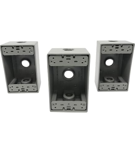 Hubbell-Raco 5338-0 Weatherproof Box, 2 Gang, 31 Cu In, Gray Die Cast Aluminum