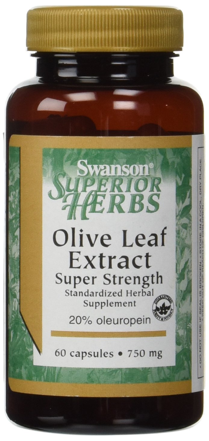 Buy Swanson Super Strength Olive Leaf Extract 750 mg 60 Caps (2 Pack