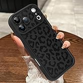 MOWIME Compatible with iPhone 17 Pro Max Case, Cheetah Print Shockproof Soft TPU Protective Cover for Women Girls, Slim Anti Scratch Leopard Case for iPhone 17 Pro Max 6.9 Inch, Black