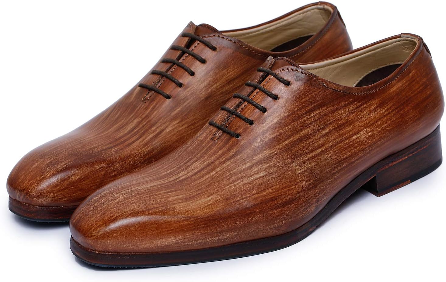 Lethato Handcrafted Wholecut Oxford Men's Genuine Leather Lace Up Dress Shoes