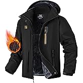 WENRONSTA Men's Ski Snow Jacket Winter Coat Warm Waterproof Windbreaker Mountain Snowboarding Hooded Hiking Traval