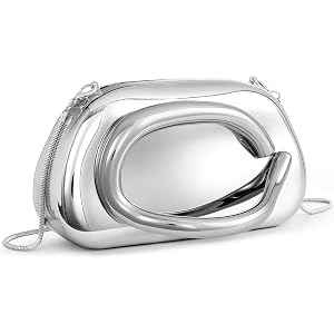 XquiziFit Acrylic Evening Bag Formal Clutch Purses for Women Women's Evening Handbags with Handle Detachable Chain