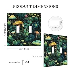 Sghxwp Green Dark Forest Mystical Mushroom Double