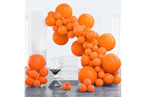 PartyWoo Orange Balloons 100pcs Different Sizes of 18 12 10 5 Inch Matte Fall Balloon Arch Kit Garland for Thanksgiving Halloween Little Cutie Baby Shower Birthday Party Decorations Orange-Y9