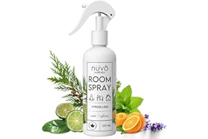 Stress Less Room & Linen Spray – 237 mL Alcohol-Free, Naturally Preserved Essential Oil Air Freshener – Calming Focus Scent w
