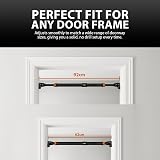 ZENO Pull Up Bar Doorway 72-102 cm Adjustable Heavy Duty Chrome view 7