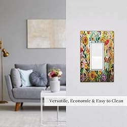 Fall Colorful Sunflower Floral 1 Gang Light Switch