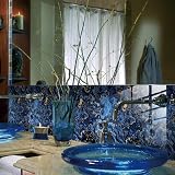HORIWE Marble Tile Stickers Blue 20pc 15x15cm PVC Waterproof Kitchen Bathroom view 2
