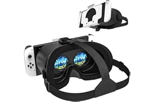 TIMETOP VR Headset for Nintendo Switch & OLED Model Upgraded, Virtual Reality VR Glasses with Adjustable HD Lenses Comfortable Head Strap, 3D Goggles for Nintendo Switch OLED VR Games Cool Stuff for Kids Boys