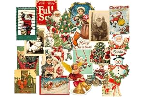 25 Style Vintage Christmas Name Tags Self Adhesive Gift Tag Stickers Xmas Presents Labels with Santa Claus Snowmen Xmas Tree 