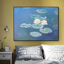 Yomcut Claude Monet Canvas Wall Art - Water Lily