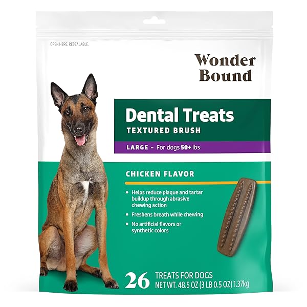 WONDER BOUND DOG DENTAL TREATS FOR LARGE DOGS...
