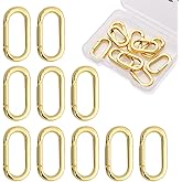 TMMATE 10pcs 14K Gold Plated Oval Clasps,Jewelry Clasps,Gold Paper Clip Clasps,DIY Bracelets Necklaces Jewelry Making and Repairing (Gold-14mm)