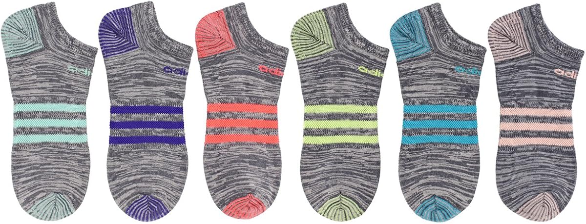 adidas Women's Superlite No Show Socks (6-Pair): Clothing