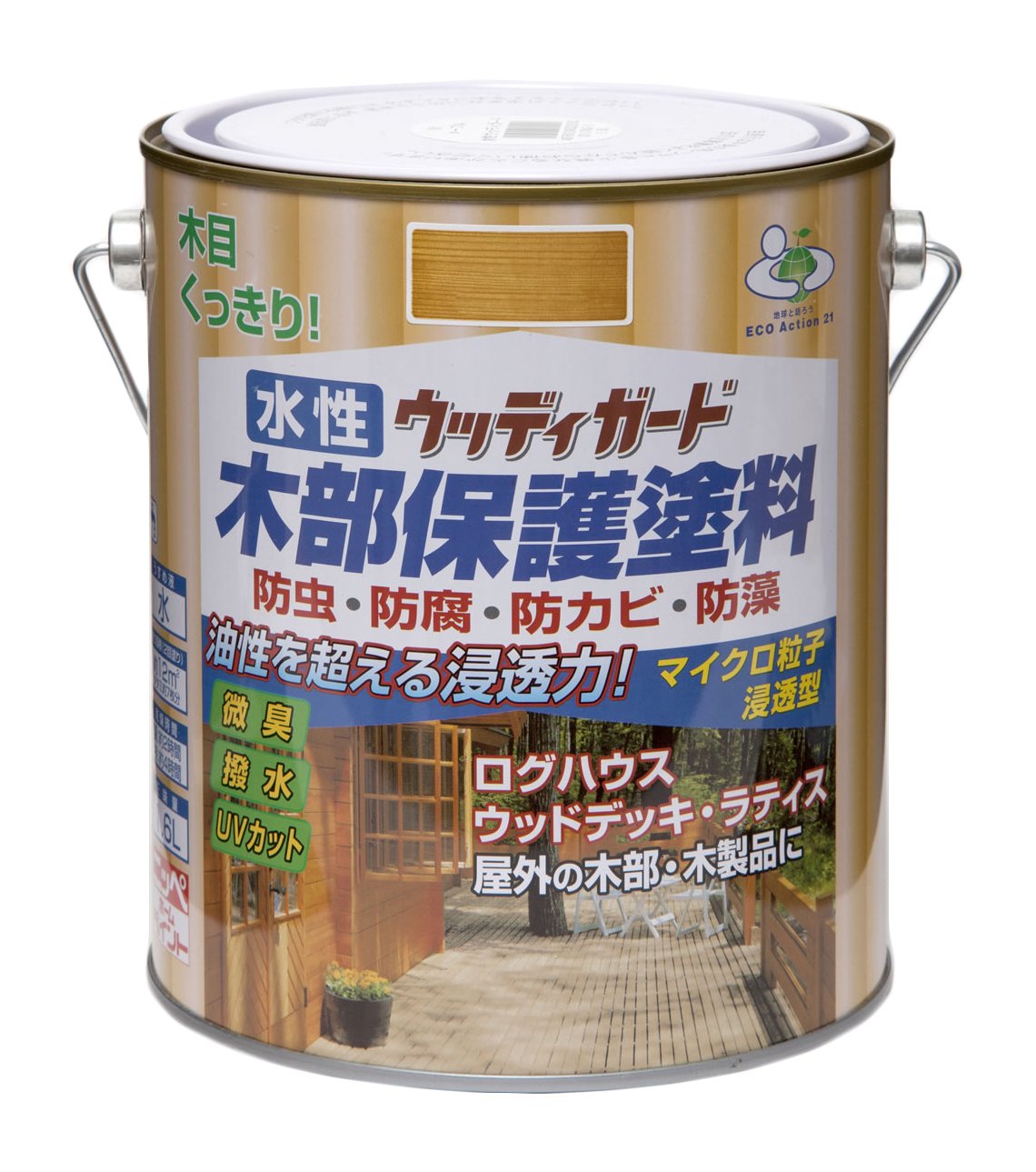 ニッペ 水性ウッディガード1.6L メープル 水性 屋外 ステイン 日本製 4976124532153商品画像