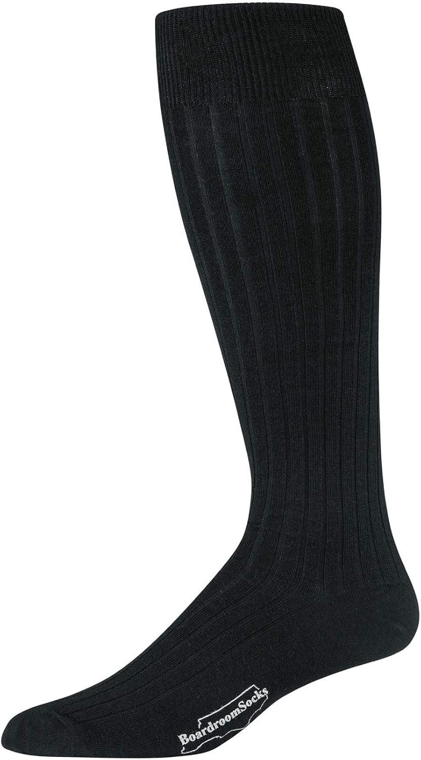 Boardroom Socks Men's Merino Wool OvertheCalf Ribbed Dress Socks