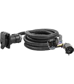 CURT 56072 7-Pin Trailer Wiring Extension Harness For Chevy/GMC Trucks - 7ft Bed-Mount Cable With Cover