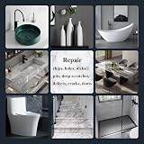 Hupeyna Shower Tray Repair Kit Tub Tile Bath Fix White Marble Colour view 5