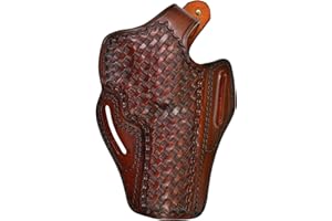 ANDIÇEN Thumb Break Leather Holster for Taurus 856 Defender 3" Barrel, Basket Weave, Genuine Leather, Right or Left Handed