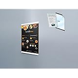 8.5"W X 11"L Gecko Frame | Use on Glass, Doors, Windows, Any Flat Surface | No Tape Needed | Leaves No Messy Residue | 0.5" White Border | 5/Pack