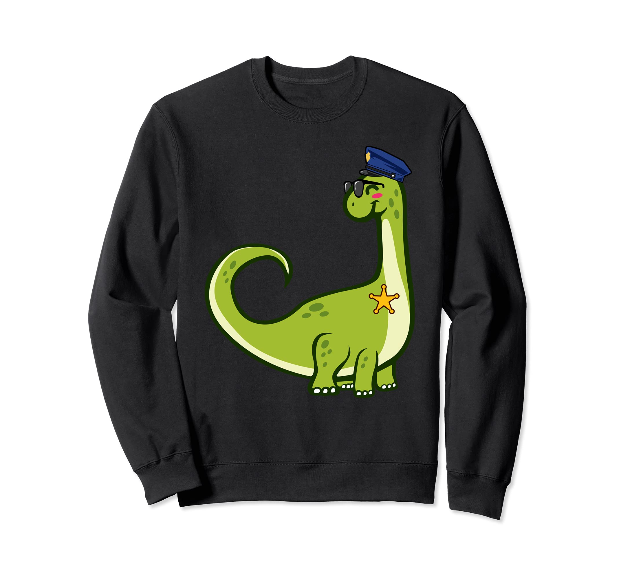 Police Officer Cop Law Enforcement Brontosaurus Dinosaur Sweatshirt