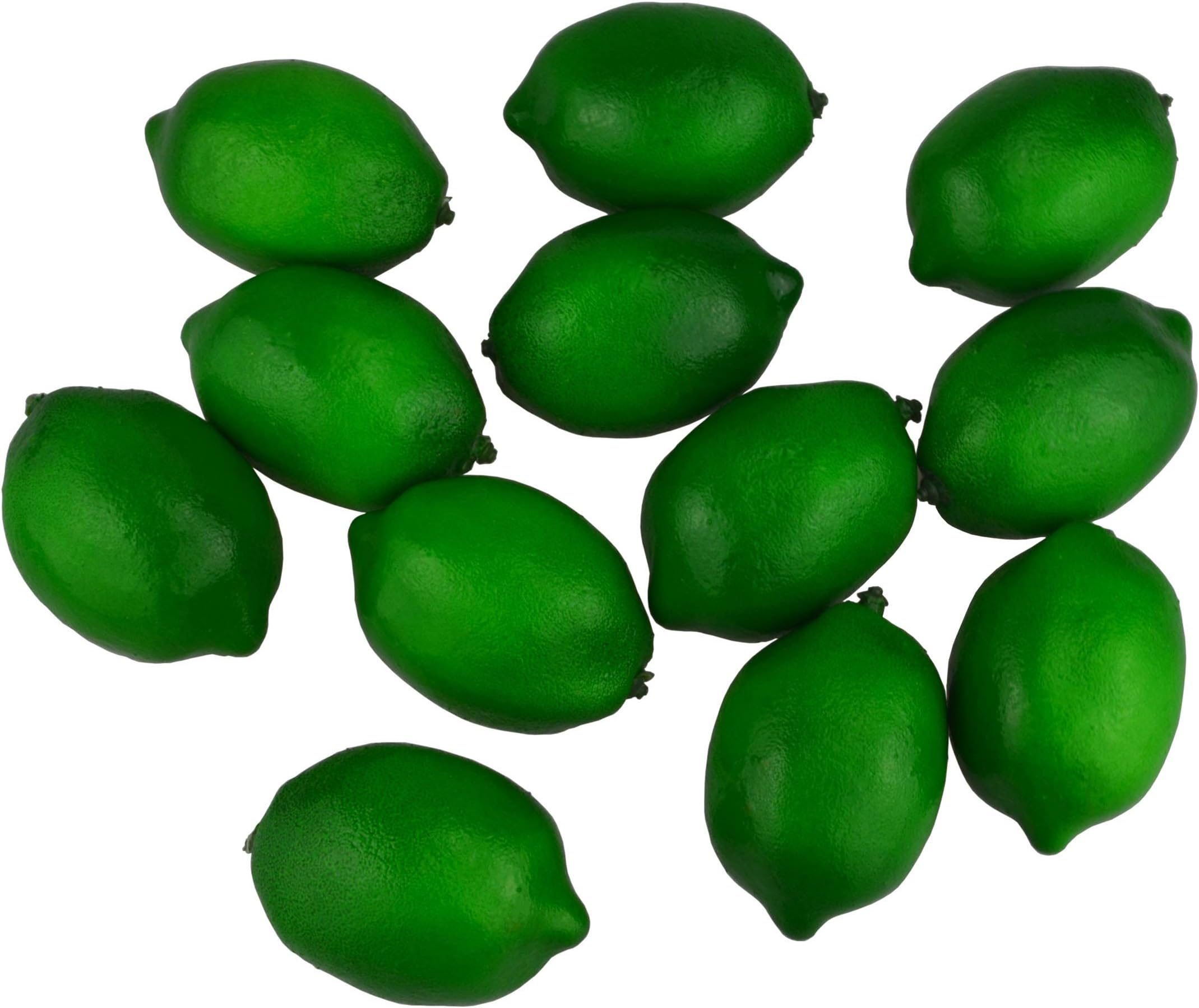JEDFORE Artificial Lemons Simulation Lifelike Small Lemons Fake Fruit for Home Kitchen Wedding Party Decoration Photography 12pcs Set (Green)
