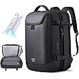 TANGCORLE Vacuum Backpack Travel with Pump, 50L Expandable Vacuum Compression Backpack with Vacuum Seal, Water Resistant 17 Inches Laptop Backpack for Women & Men with USB Charging Port