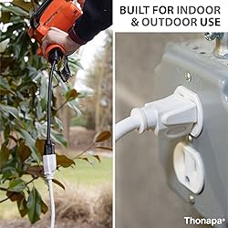 Thonapa 15 Ft Extension Cord with 3 Prong - White