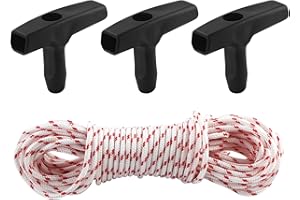 Universal Recoil Starter Kit - 3.5mm x 10-Meter Durable Pull Cord with Ergonomic Pull Start Handles, Poulan - Ideal for Lawn 