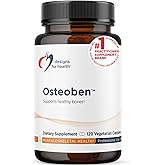 Designs for Health Bone Support Formula - Osteoben with Soy-Free Genistein Complex - Non-GMO Bone Vitamins Supplement with Vitamin D, K, Zinc, Calcium + Magnesium (120 Capsules)