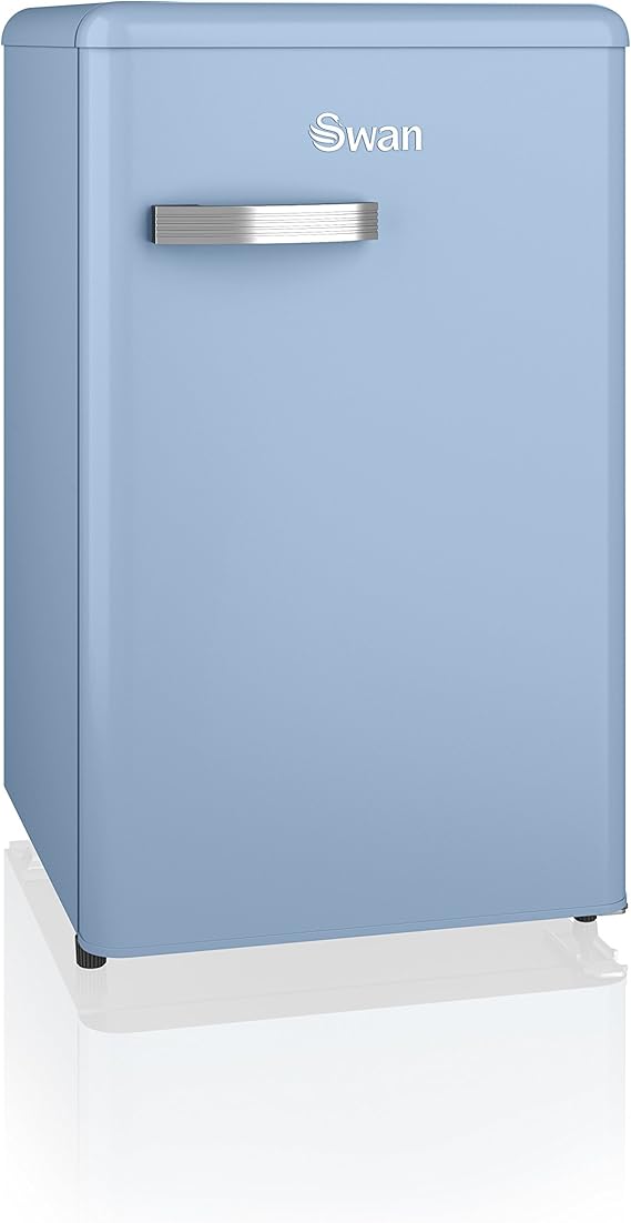 Swan SR11035BLN, Freestanding Retro Under Counter Fridge Freezer, A+