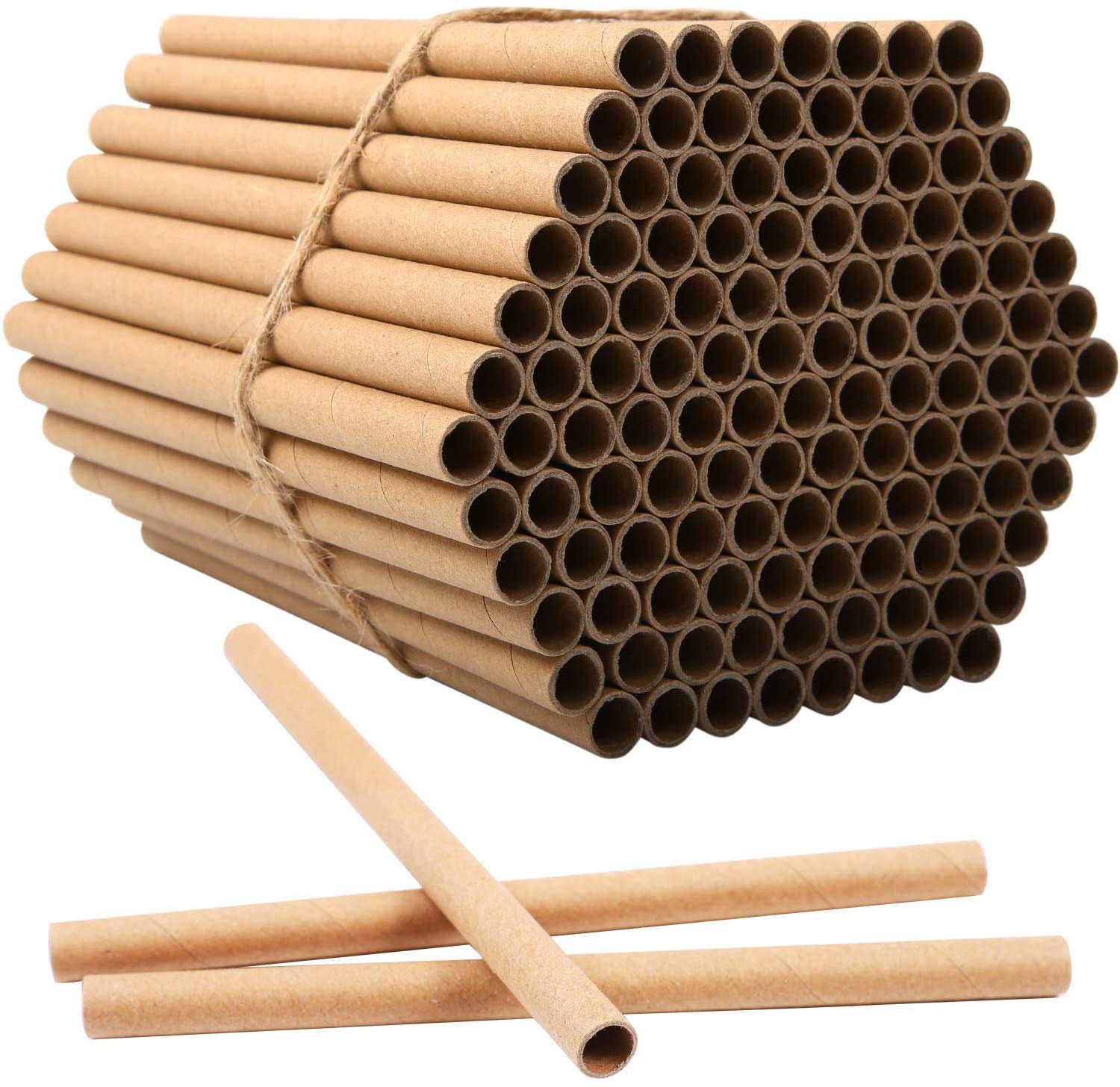 environmentally friendly crafts of insect hotels for DIY building yourself for children paper tube pack of 100 cardboard tubes wild bees