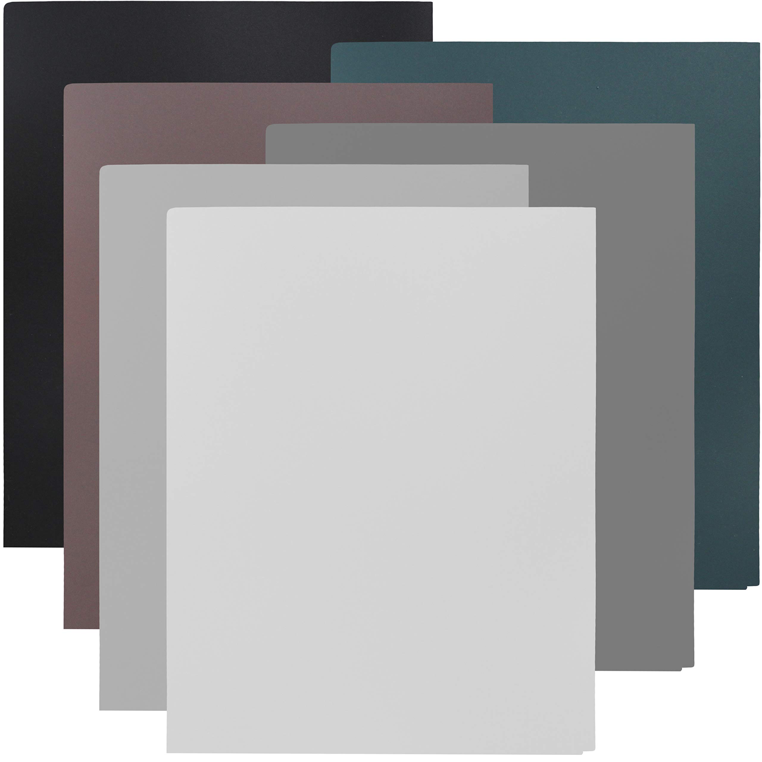 Youngever 6 Pack Heavy Duty Plastic Two Pocket Folders, Heavy Duty Plastic 2 Pocket Folder (Urban Colors)