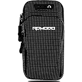 RDMODO Running Armband Phone Holder, Water Resistant Arm Bands for iPhone Samsung LG Card Keys, 2 Pockets Plus Size Elastic Band Phone Pouch for Running Exercise Gym Walking Women Men Under 7.5 Inch