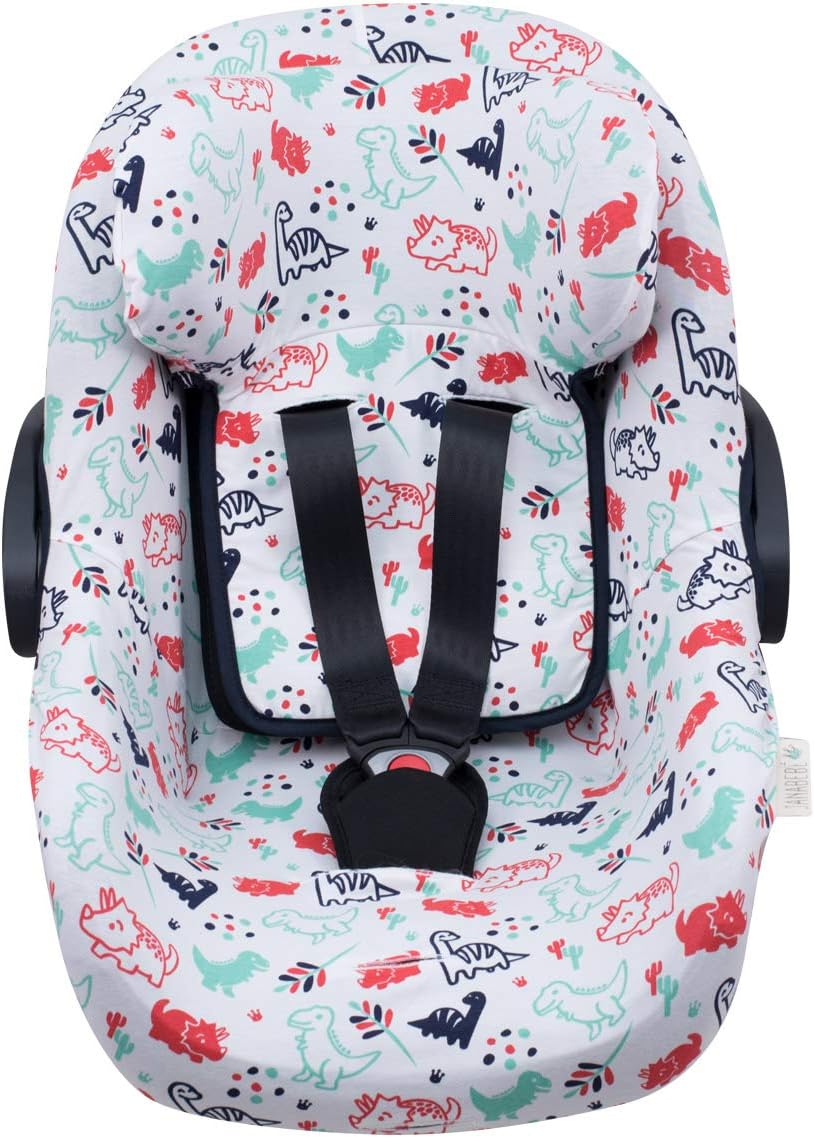 JANABEBE Cover Liner for Pég Perego Primo Viaggio, Uppababy Mesa GO (Dino Party)
