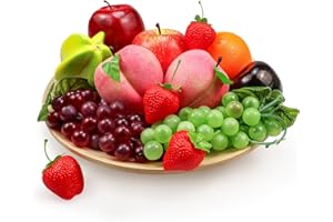 Fake Fruits Pack, Artificial Fruits Decoration Lifelike Fake Mixture Fruits for Home Decor, Simulation Faux Fruit Prop for Ph
