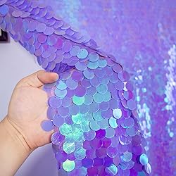 JYFLZQ Lavender Payette Mermaid Sequin Backdrop
