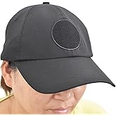 Black Soft Unstructured Baseball Cap with Loop Areas for Patches, Trucker Golf Dad Running Fishing Hat for Women Men